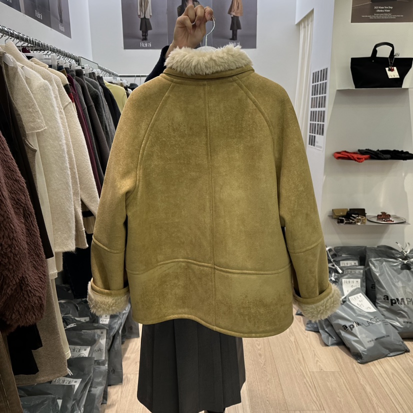 REIRAI韓國代購㊣女裝新款25秋冬休閑熱賣時尚人氣短款大衣Reirai短款大衣