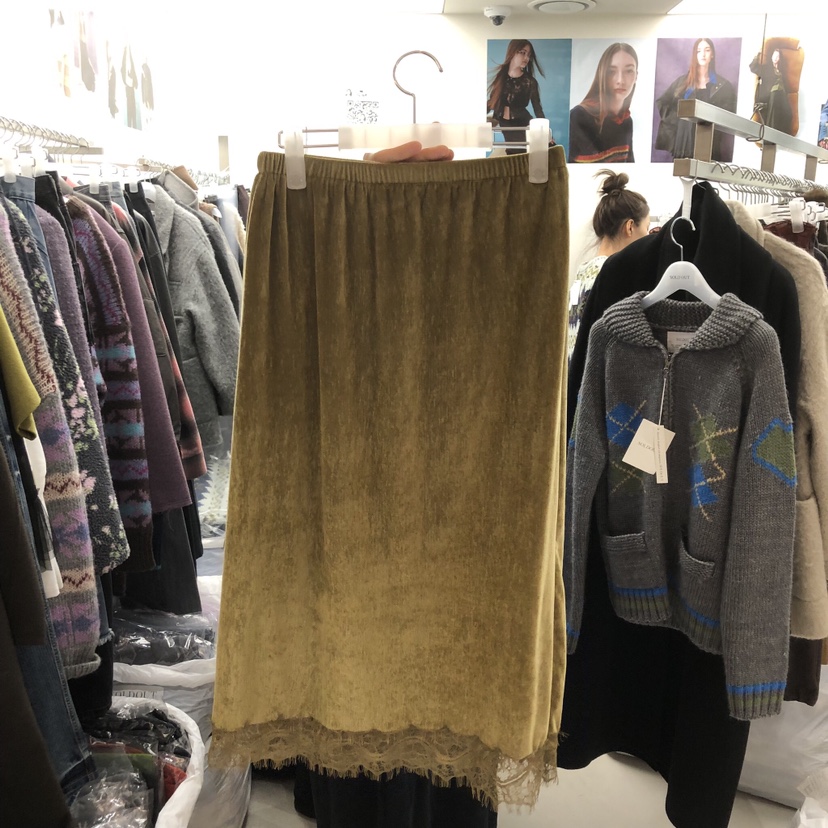 SOLD OUT東大門㊣實拍女裝新款推薦熱賣半身裙中短裙天鵝絨SOLD OUT半身裙/中短裙