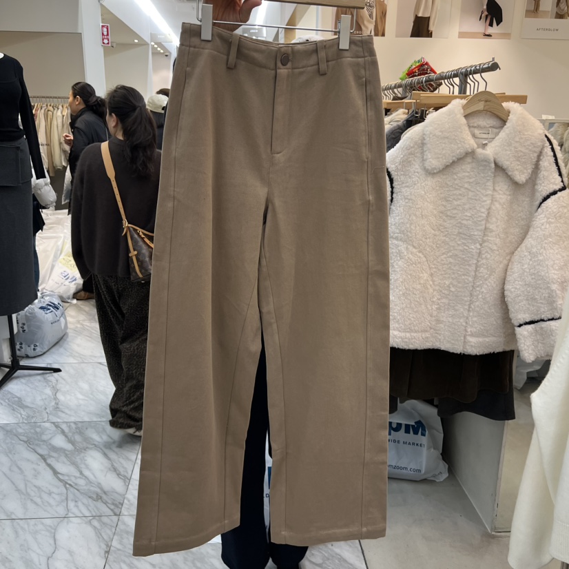AFTERGLOW韓國代購㊣女士新款職業人氣休閑25秋冬休閑褲加絨AFTERGLOW休閑褲圖色1