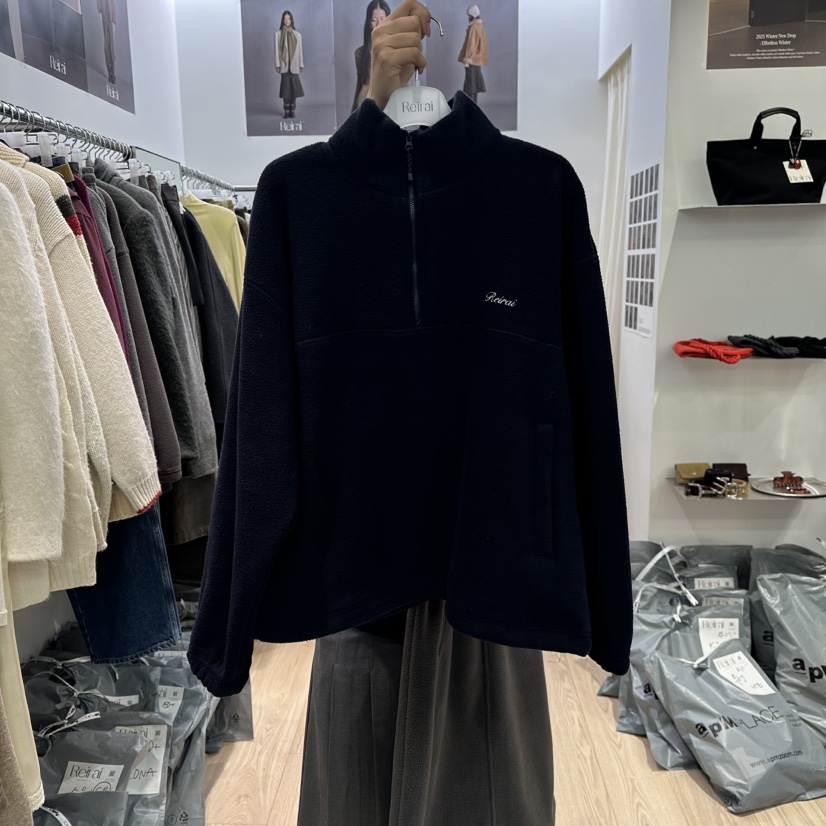 REIRAI韓國直郵㊣女士新品時尚休閑熱賣人氣25秋冬衛衣拉鏈Reirai衛衣圖色2