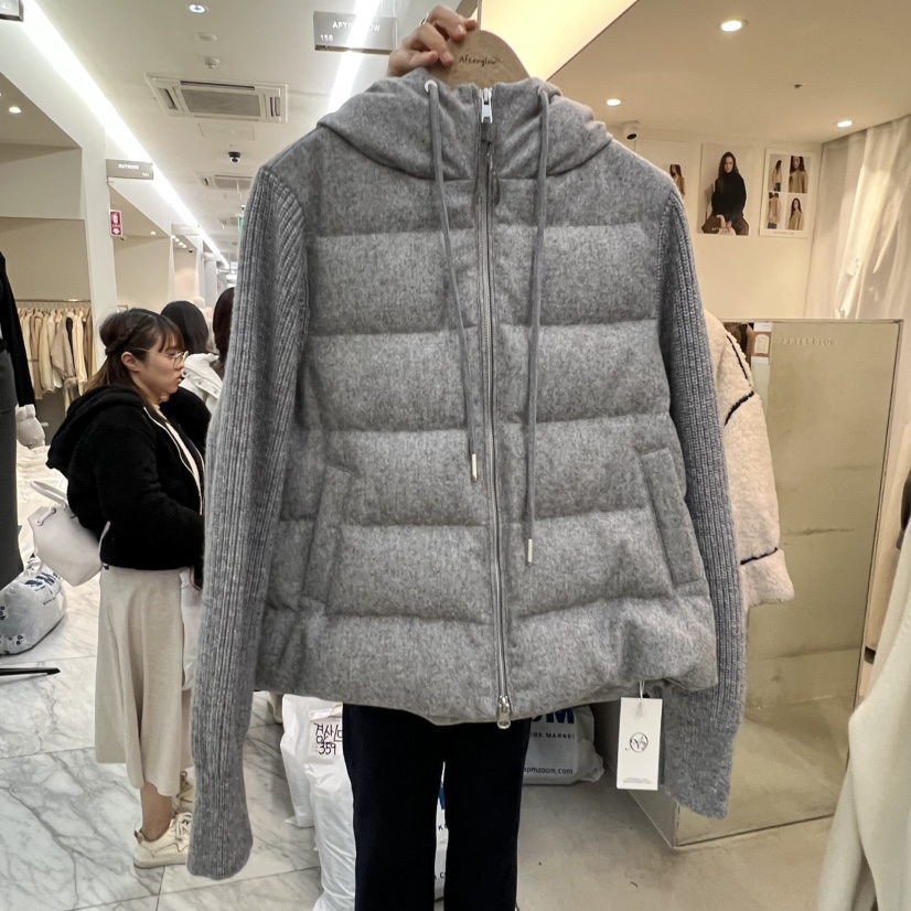 AFTERGLOW韓國代購㊣女裝新品熱賣推薦時尚短款羽絨服連帽衫絨AFTERGLOW短款羽絨服圖色1