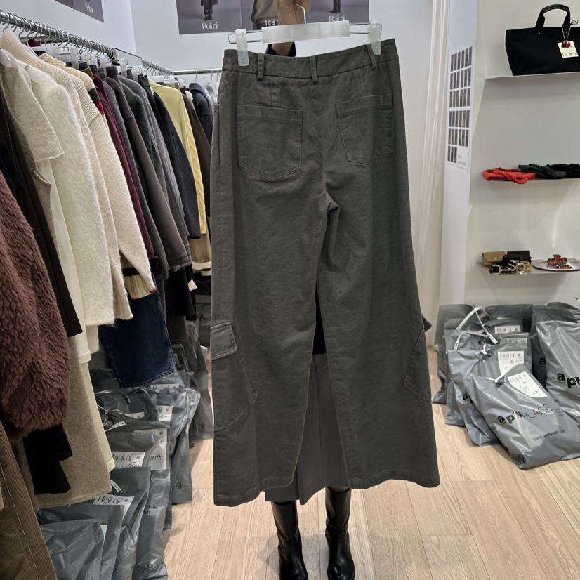 REIRAI韓國直郵㊣女士新款推薦25秋冬時尚職業休閑褲口袋棉Reirai休閑褲