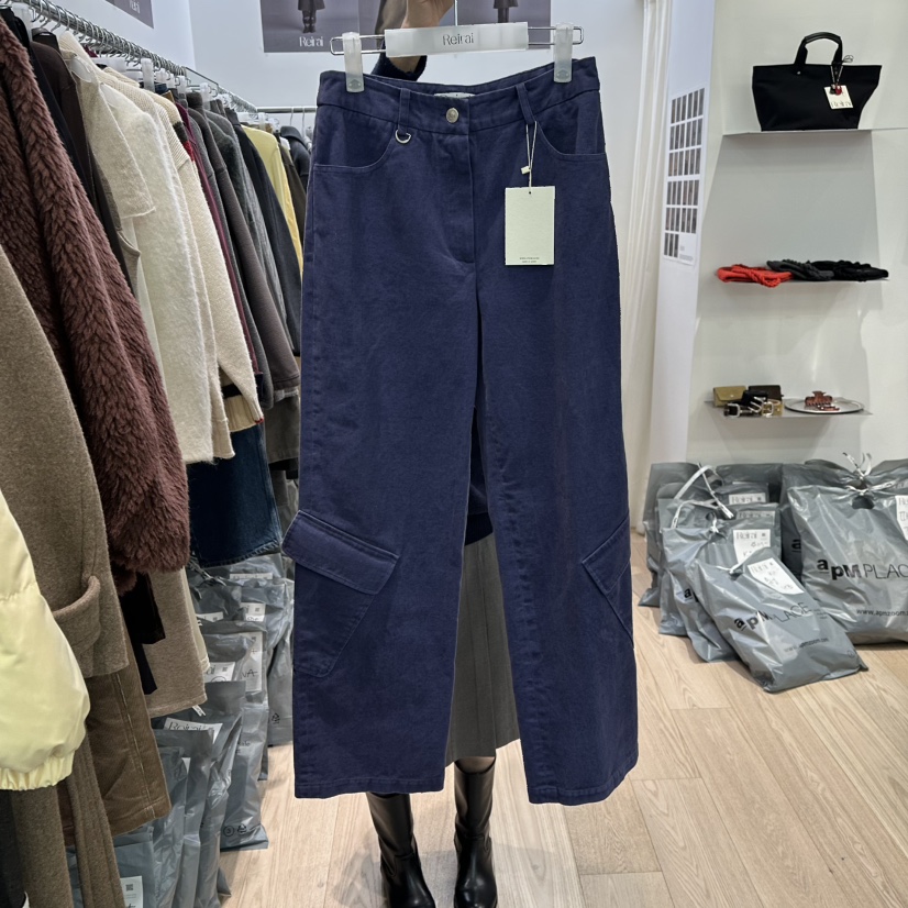 REIRAI韓國直郵㊣女士新款推薦25秋冬時尚職業休閑褲口袋棉Reirai休閑褲圖色1