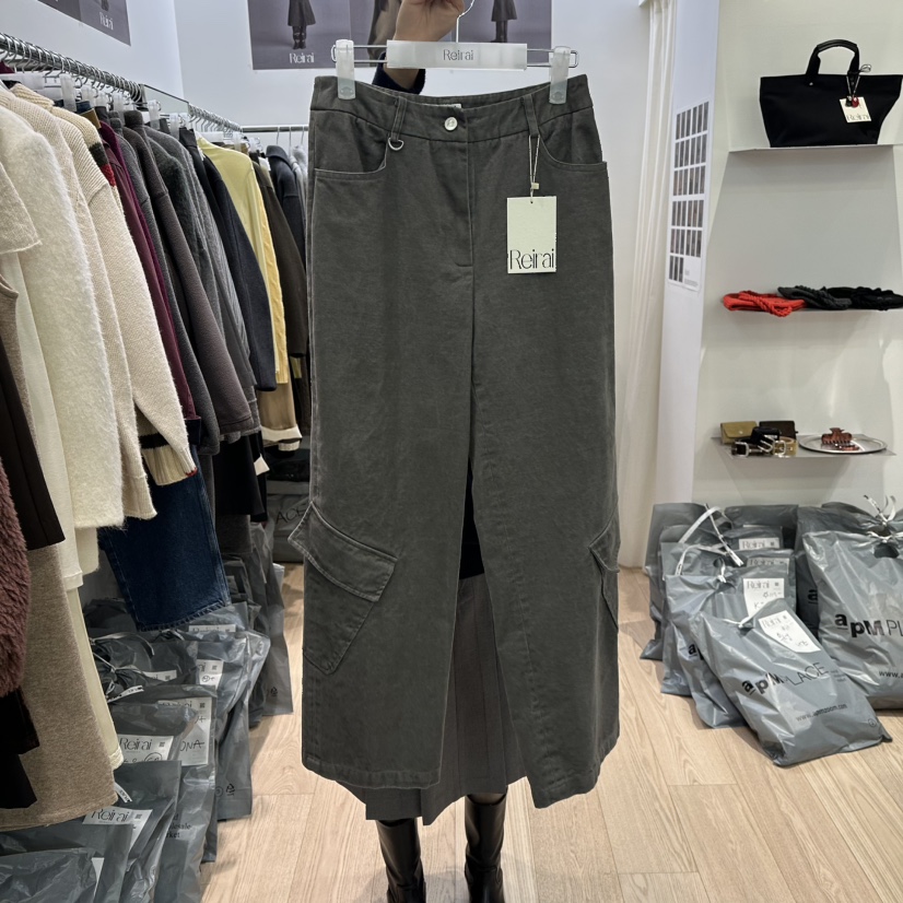 REIRAI韓國直郵㊣女士新款推薦25秋冬時尚職業休閑褲口袋棉Reirai休閑褲圖色3