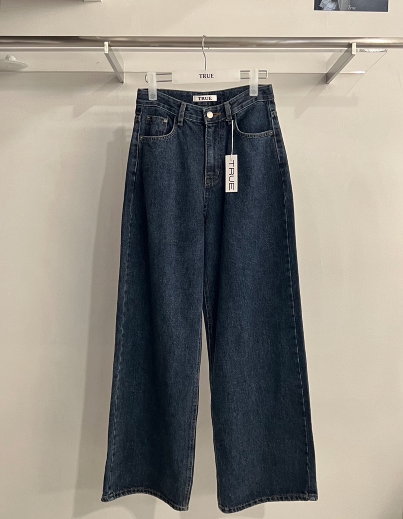 TRUE東大門㊣直郵女士新款25秋冬時尚休閑推薦人氣牛仔褲加絨TRUE牛仔褲圖色1
