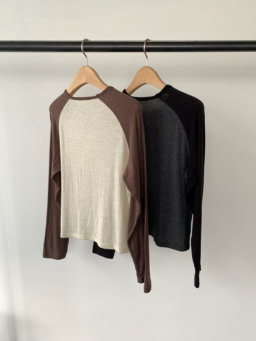 UNDERSON東大門㊣實拍女裝新款人氣推薦時尚熱賣休閑長袖T恤UNDERSON長袖T恤