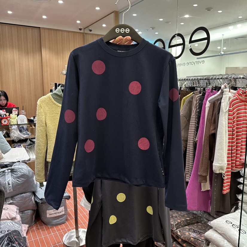 E/E/E東大門㊣直郵女士新品推薦熱賣休閑職業時尚長袖T恤E/E/E長袖T恤圖色2