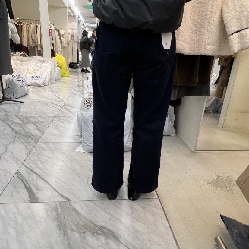 AFTERGLOW韓國代購㊣女士新款職業休閑25秋冬推薦牛仔褲貂皮AFTERGLOW牛仔褲