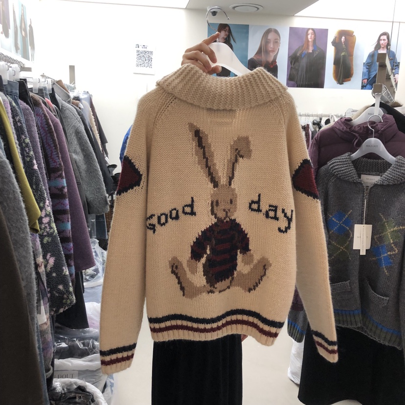 SOLD OUT韓國直郵㊣女裝新品25秋冬推薦人氣職業毛衣手工拉鏈SOLD OUT毛衣