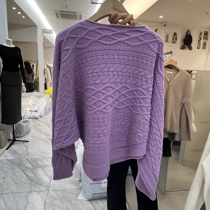 AFTERGLOW東大門㊣直郵女士新品25秋冬人氣職業針織衫麻花針織AFTERGLOW針織衫