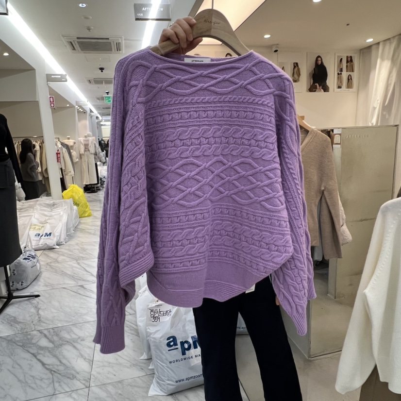 AFTERGLOW東大門㊣直郵女士新品25秋冬人氣職業針織衫麻花針織AFTERGLOW針織衫圖色1