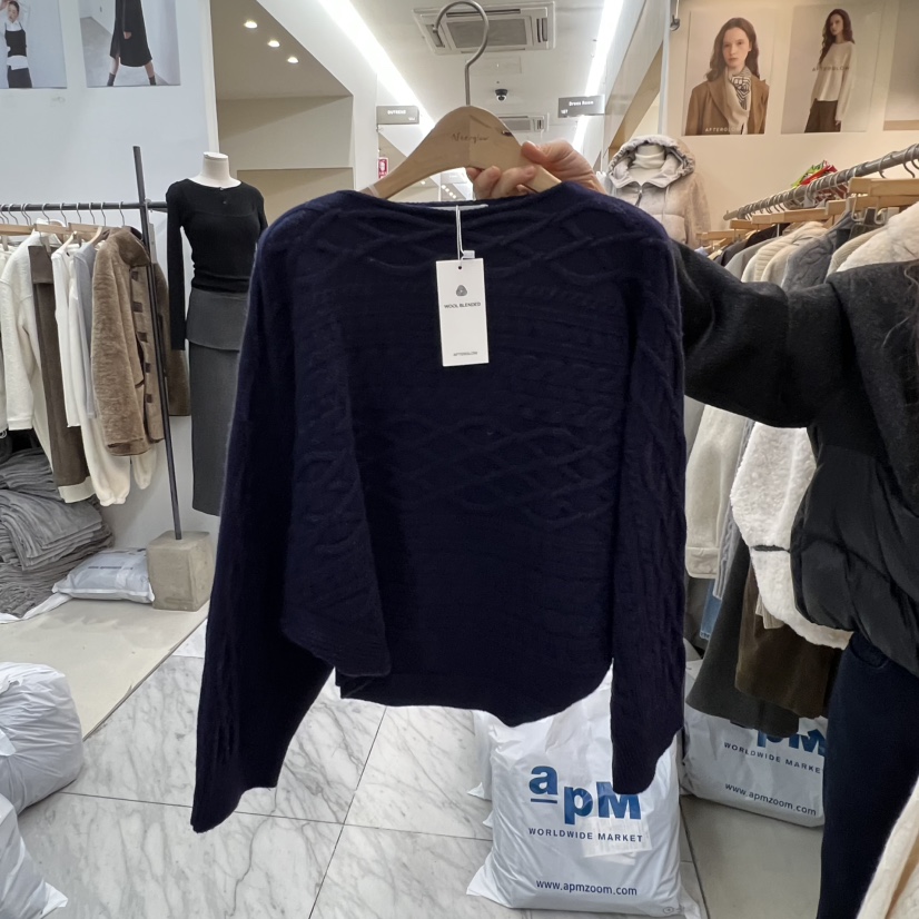 AFTERGLOW東大門㊣直郵女士新品25秋冬人氣職業針織衫麻花針織AFTERGLOW針織衫圖色2