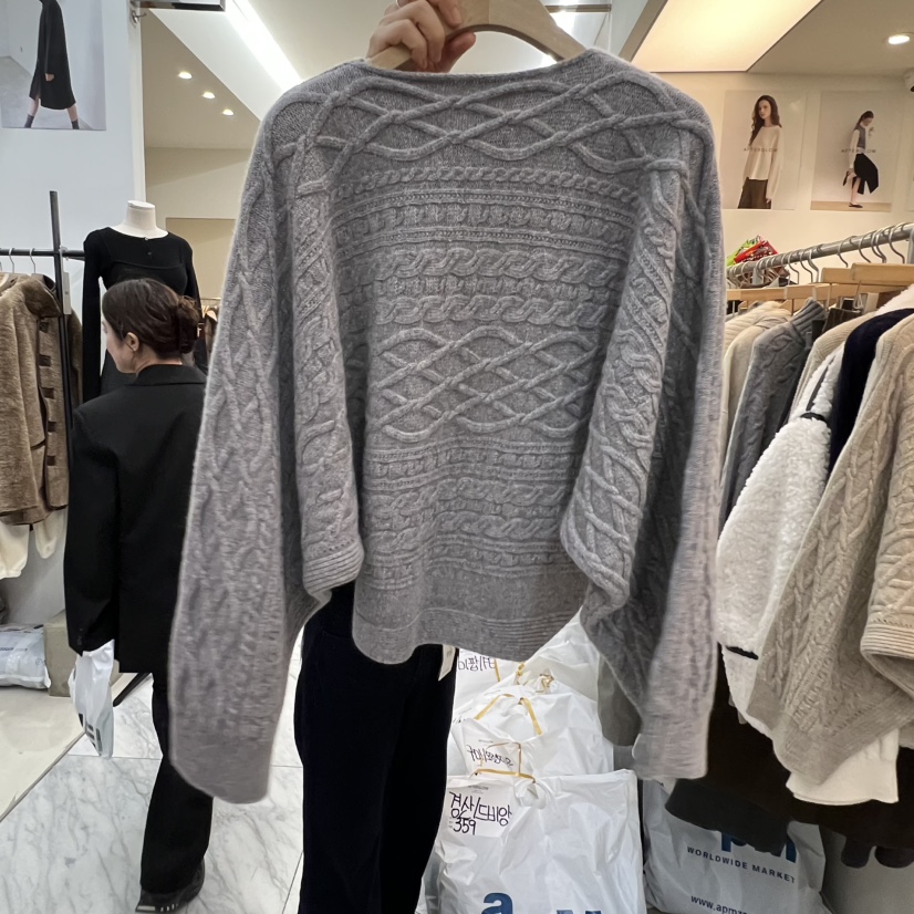 AFTERGLOW東大門㊣直郵女士新品25秋冬人氣職業針織衫麻花針織AFTERGLOW針織衫圖色5