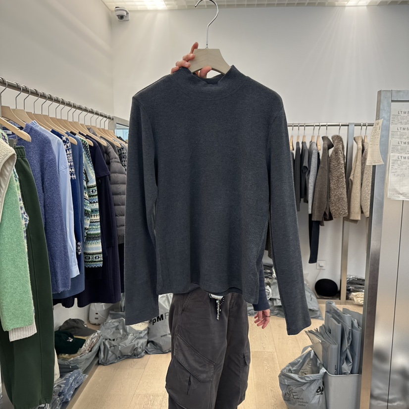 LTMS東大門㊣代購女裝新款人氣休閑時尚職業熱賣推薦長袖T恤LTMS長袖T恤圖色4墨色
