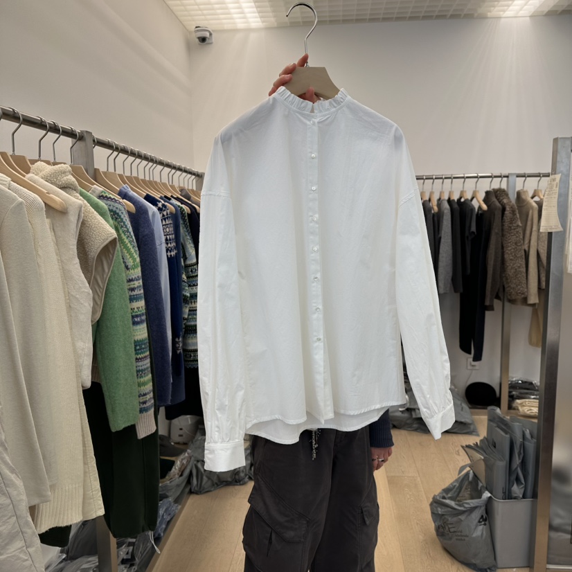 LTMS東大門㊣代購女士新款休閑職業推薦人氣襯衫蕾絲衫荷葉邊LTMS襯衫/蕾絲衫圖色1