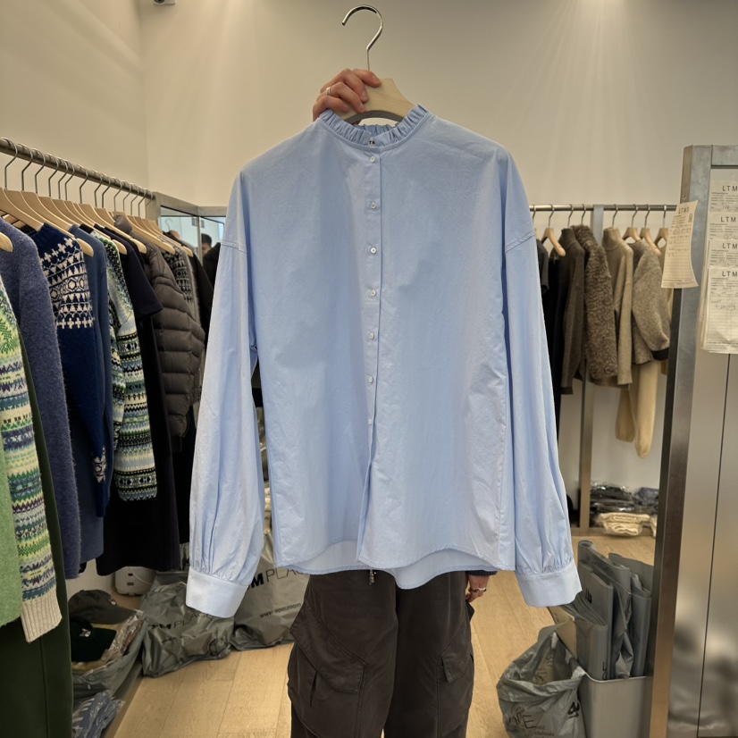 LTMS東大門㊣代購女士新款休閑職業推薦人氣襯衫蕾絲衫荷葉邊LTMS襯衫/蕾絲衫圖色2