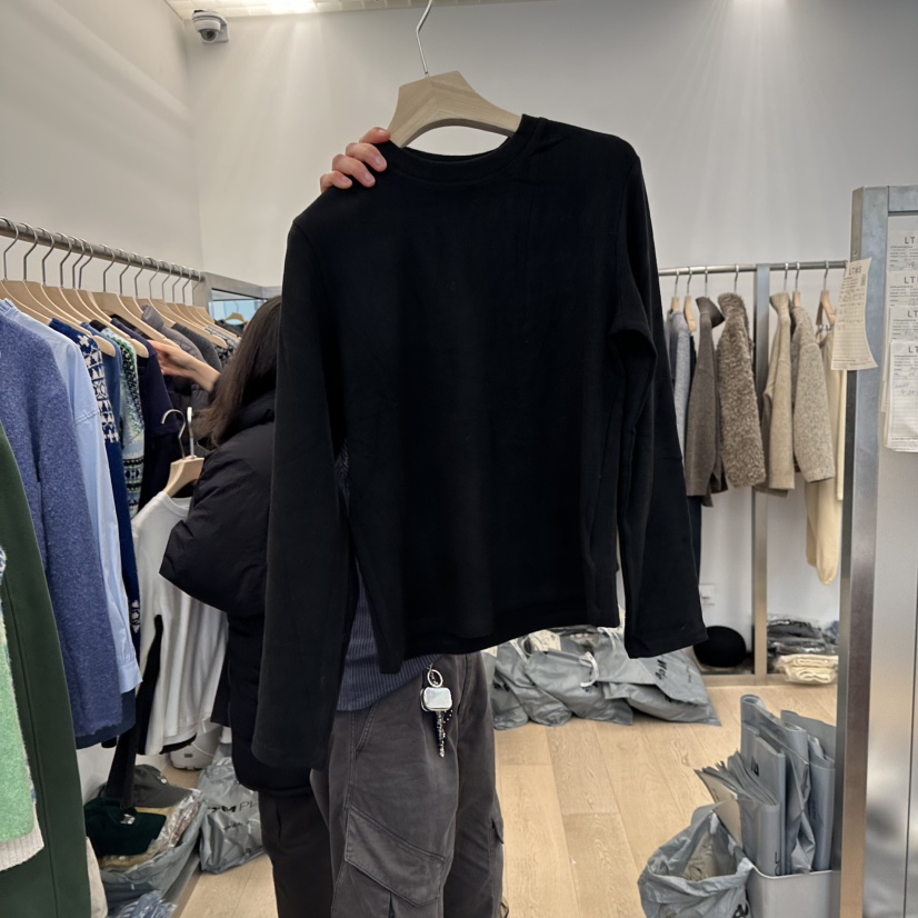 LTMS韓國代購㊣女士新款人氣25秋冬熱賣時尚職業休閑長袖T恤LTMS長袖T恤圖色5黑色