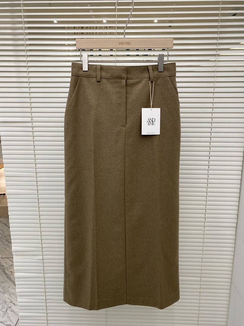 AND THE韓國直郵㊣女士新品時尚休閑推薦25秋冬人氣熱賣長裙AND THE長裙圖色1