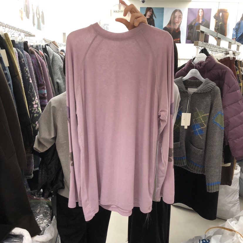 SOLD OUT韓國直郵㊣女士新品人氣25秋冬熱賣休閑推薦長袖T恤SOLD OUT長袖T恤圖色2