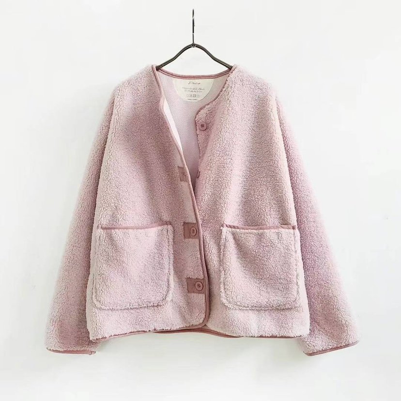 PUCO東大門㊣實拍女士新品休閑職業時尚人氣夾克羊毛夾棉紐扣PUCO夾克圖色2