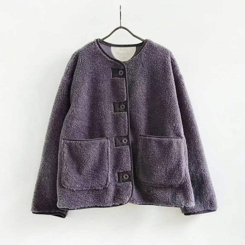 PUCO東大門㊣實拍女士新品休閑職業時尚人氣夾克羊毛夾棉紐扣PUCO夾克圖色3