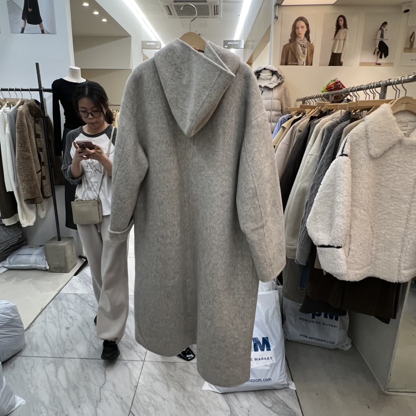 AFTERGLOW東大門㊣直郵女裝新品熱賣時尚25秋冬職業中長款大衣AFTERGLOW中長款大衣