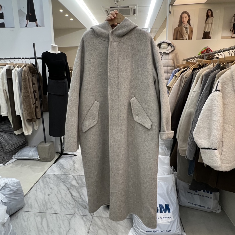 AFTERGLOW東大門㊣直郵女裝新品熱賣時尚25秋冬職業中長款大衣AFTERGLOW中長款大衣圖色1