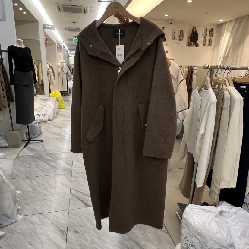 AFTERGLOW東大門㊣直郵女裝新品熱賣時尚25秋冬職業中長款大衣AFTERGLOW中長款大衣圖色3