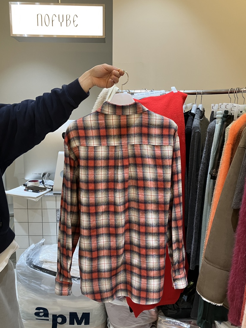 NOFYBE東大門㊣代購女裝新品推薦職業人氣25秋冬襯衫蕾絲衫格紋NOFYBE襯衫/蕾絲衫