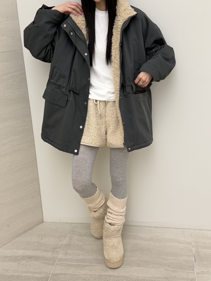 RIVER RAIN韓國直郵㊣女士新品休閑人氣時尚職業短款大衣羊毛RIVER RAIN短款大衣