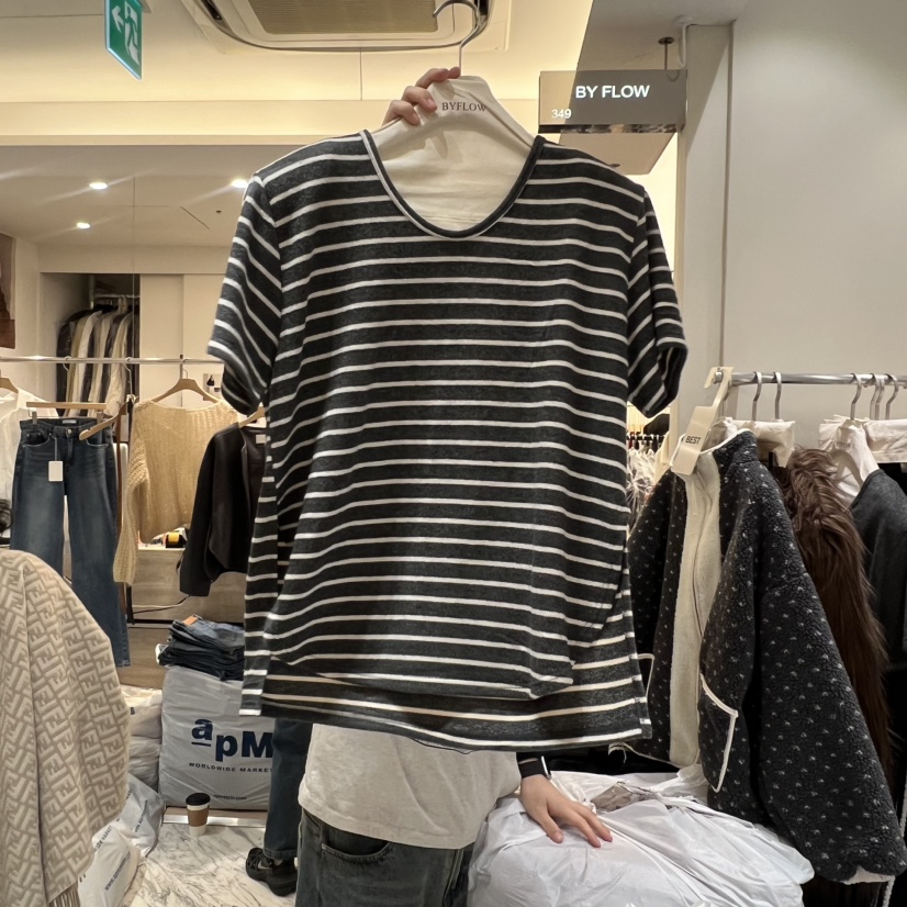 BY FLOW東大門㊣實拍女裝新品職業熱賣人氣推薦休閑時尚T恤BY FLOWT恤圖色2