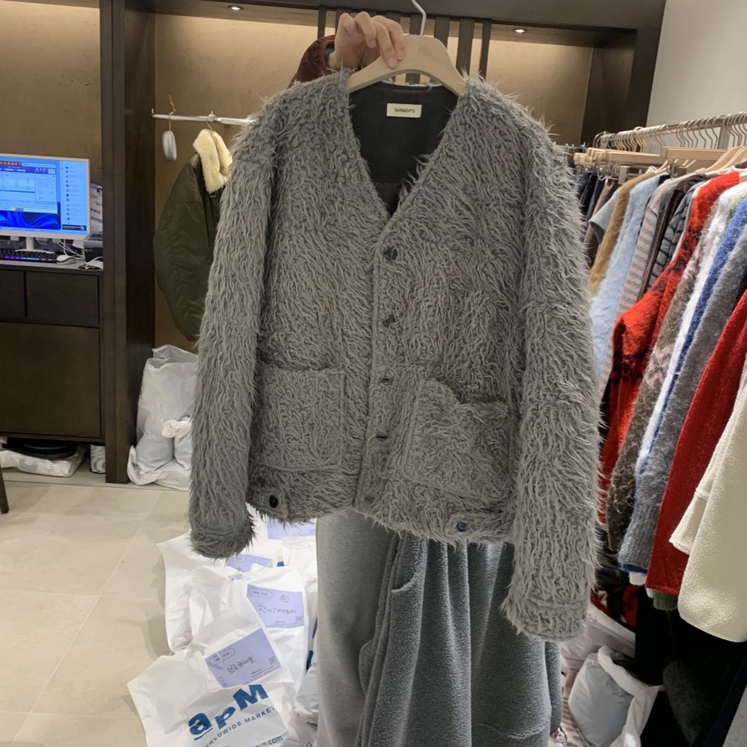 RAWROW韓國代購㊣女士新品休閑熱賣職業人氣推薦時尚短款大衣RAWROW短款大衣圖色1