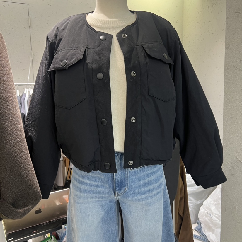 BRONZE東大門㊣實拍女裝新款時尚休閑人氣熱賣25秋冬夾克加絨BRONZE夾克圖色1