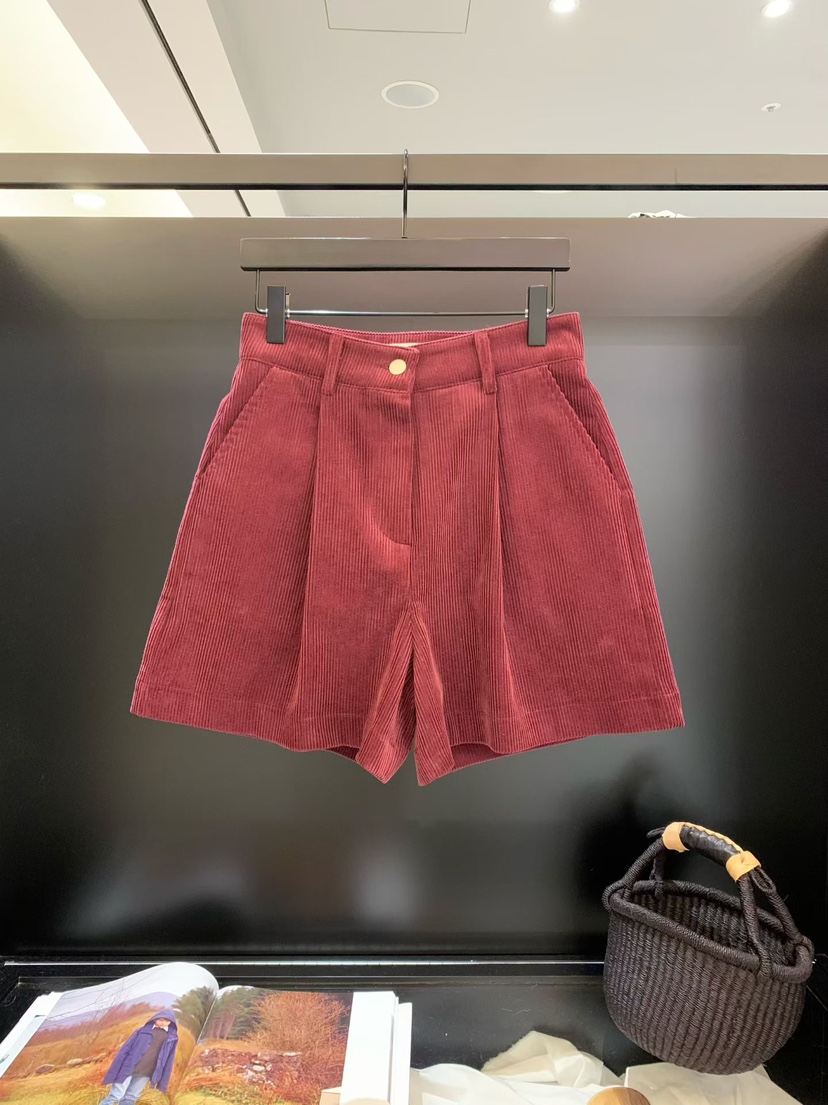 SOFTNESS東大門㊣實拍女裝新款時尚推薦熱賣25秋冬短褲燈芯絨Softness/Cosmic短褲圖色2