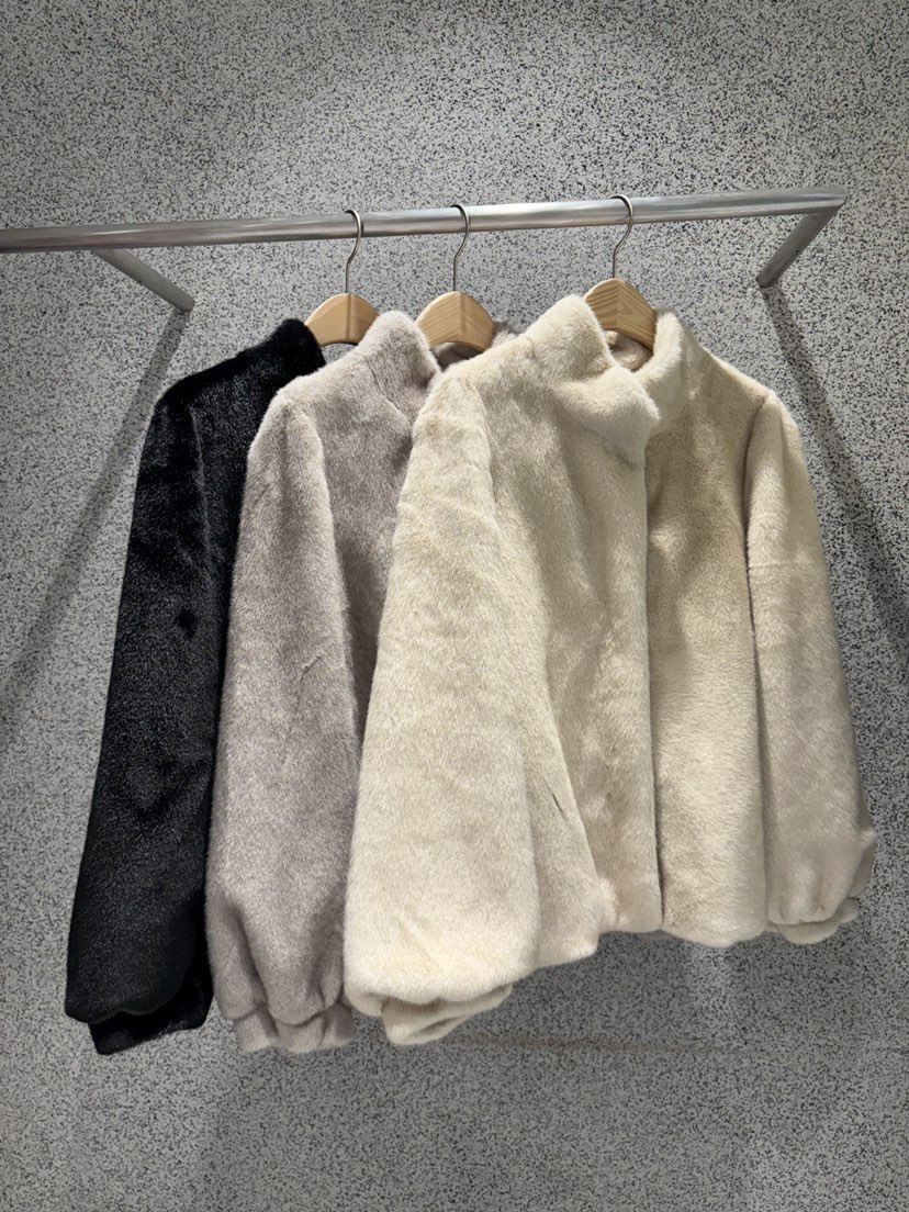 ADDICTED韓國直郵㊣女士新款職業推薦時尚熱賣短款大衣貂皮ADDICTED短款大衣