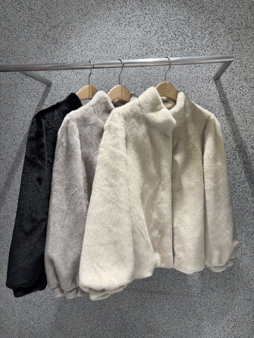 ADDICTED韓國直郵㊣女士新款職業推薦時尚熱賣短款大衣貂皮ADDICTED短款大衣