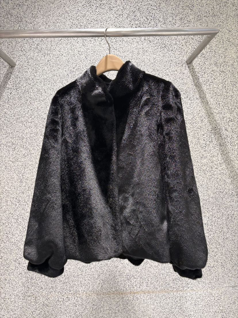 ADDICTED韓國直郵㊣女士新款職業推薦時尚熱賣短款大衣貂皮ADDICTED短款大衣圖色3