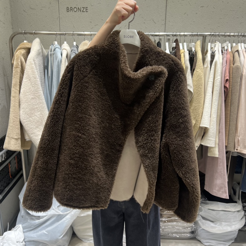 BRONZE韓國代購㊣女裝新品時尚推薦熱賣人氣休閑25秋冬短款大衣BRONZE短款大衣圖色1