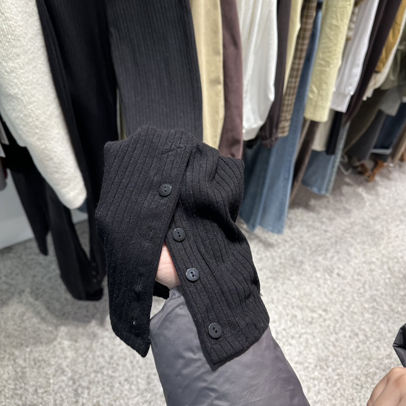 ATPZ韓國代購㊣女裝新品熱賣25秋冬打底褲鯊魚褲緊身褲紐扣ATTENTION PLEAES打底褲/鯊魚褲