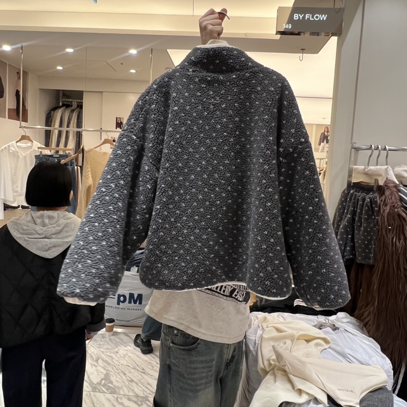 BY FLOW韓國代購㊣女士新品時尚推薦職業熱賣25秋冬夾克拉鏈BY FLOW夾克