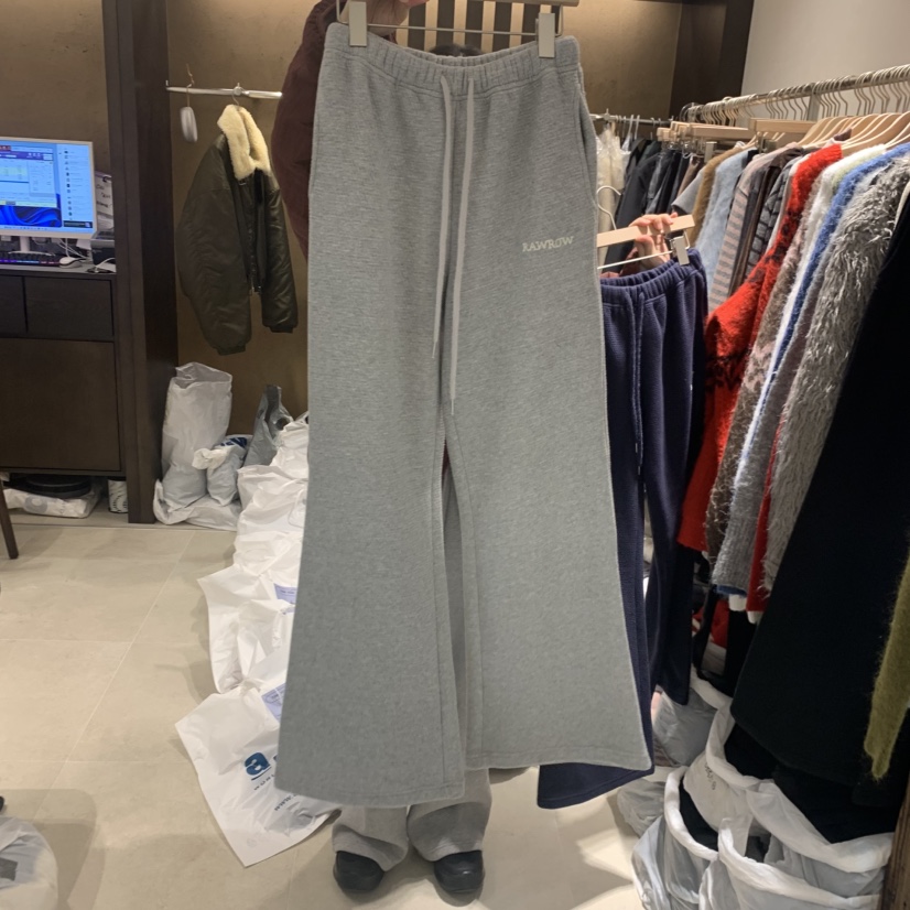 RAWROW韓國代購㊣女士新品推薦25秋冬熱賣休閑人氣休閑褲加絨RAWROW休閑褲圖色2
