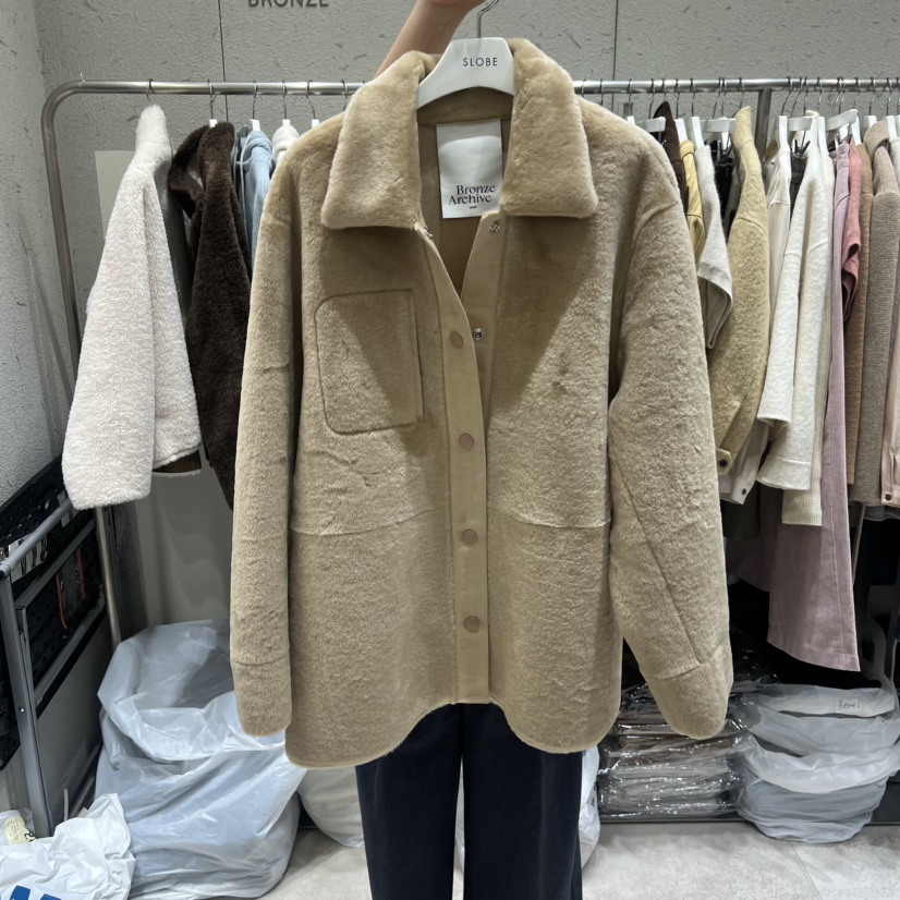 BRONZE東大門㊣代購女士新品熱賣時尚推薦休閑職業短款大衣BRONZE短款大衣圖色2