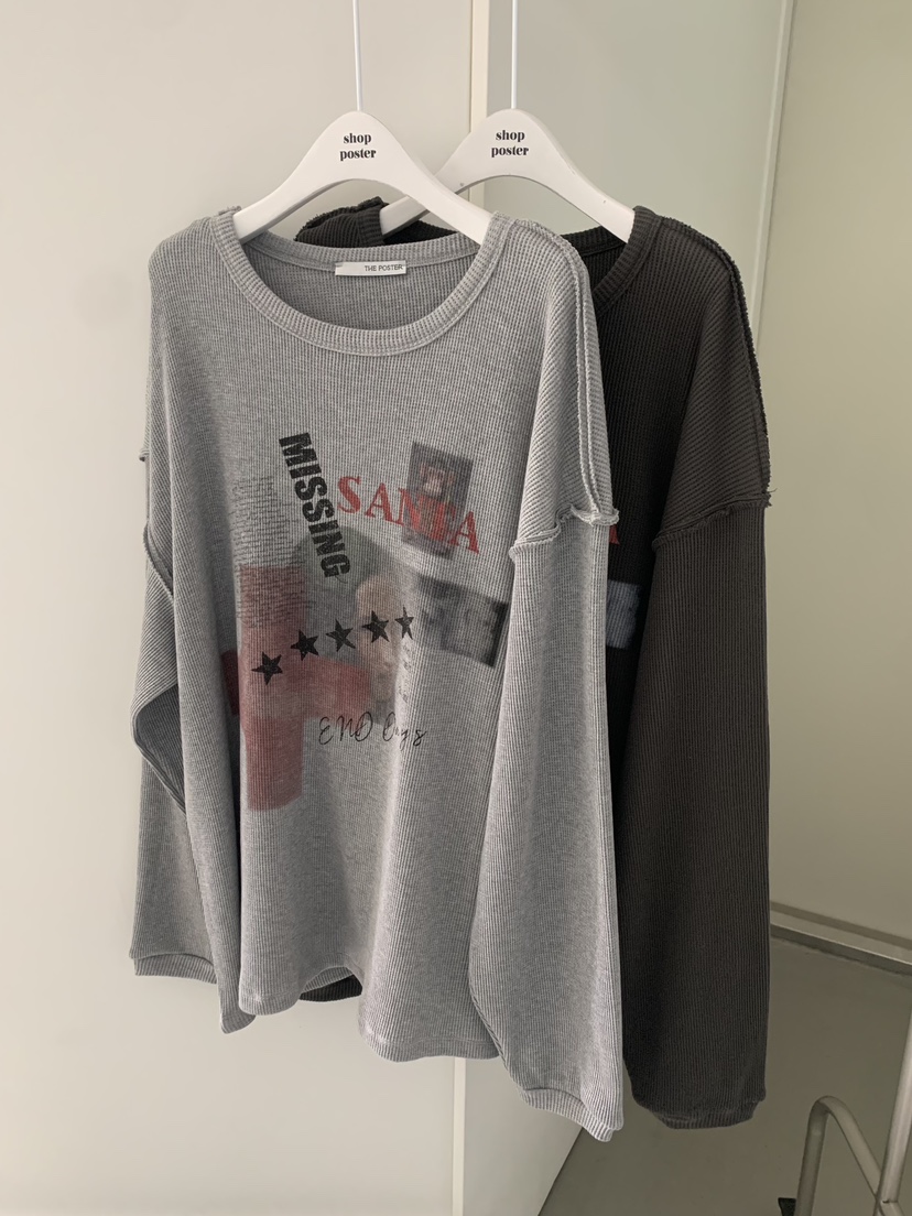 SHOP POSTER東大門㊣代購女裝新款時尚人氣休閑熱賣長袖T恤SHOP_POSTER長袖T恤