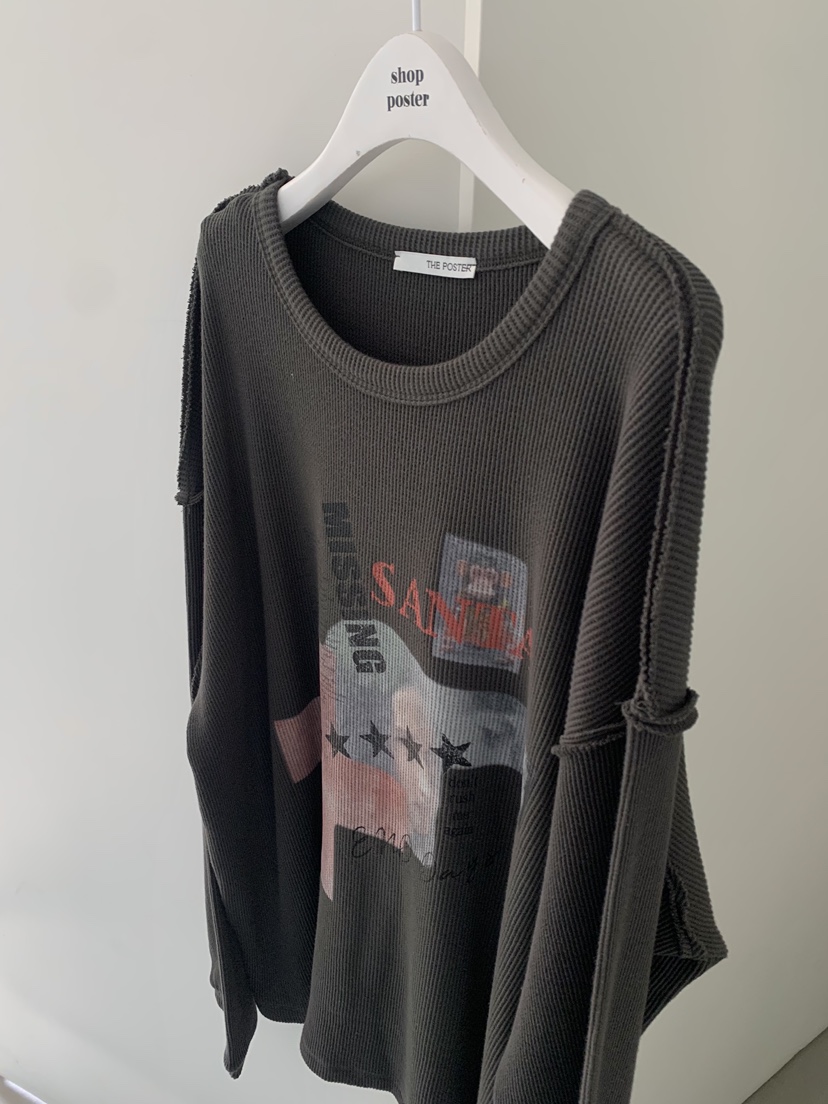SHOP POSTER東大門㊣代購女裝新款時尚人氣休閑熱賣長袖T恤SHOP_POSTER長袖T恤