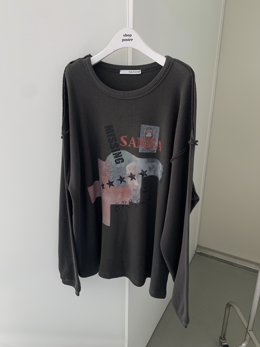 SHOP POSTER東大門㊣代購女裝新款時尚人氣休閑熱賣長袖T恤SHOP_POSTER長袖T恤圖色2