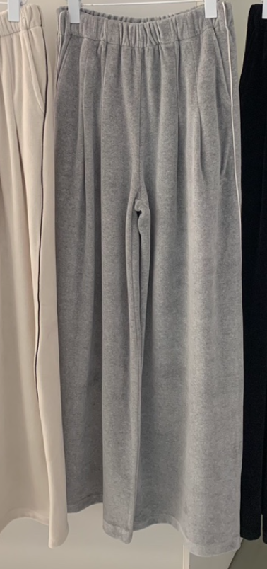 SHOP POSTER東大門㊣代購女裝新品休閑推薦休閑褲天鵝絨褶裥SHOP_POSTER休閑褲圖色3