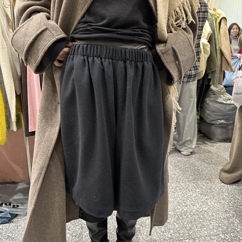 SOF東大門㊣實拍女士新款人氣職業熱賣25秋冬推薦休閑短褲羊毛SOF短褲圖色2墨色