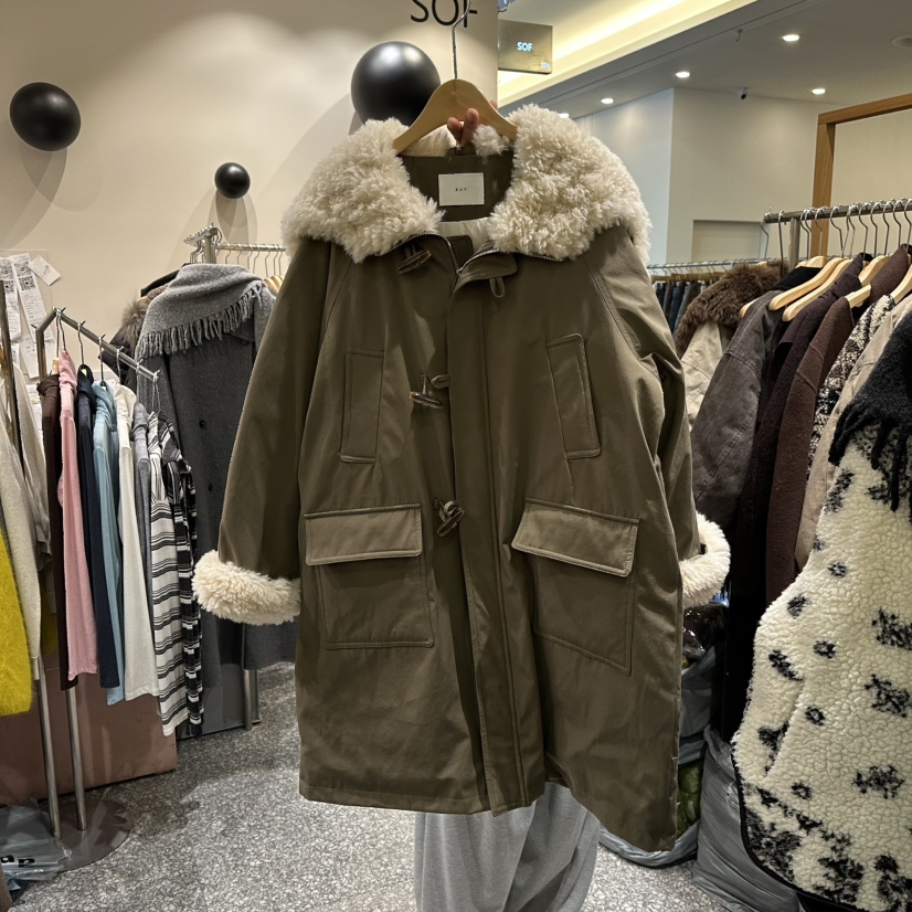 SOF東大門㊣實拍女裝新款人氣休閑熱賣時尚長款羽絨服兜帽雙層SOF長款羽絨服圖色2