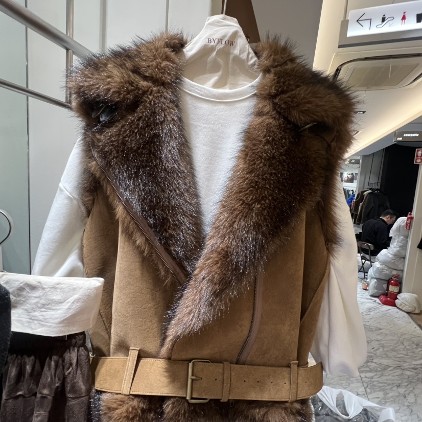 BY FLOW韓國代購㊣女裝新品25秋冬熱賣休閑職業馬甲不含內搭BY FLOW馬甲圖色1