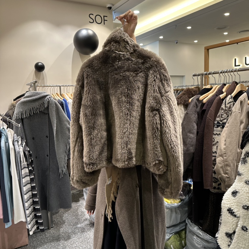 SOF韓國直郵㊣女士新品時尚職業人氣休閑25秋冬熱賣夾克毛皮SOF夾克